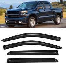 4PC Window Visors Rain Guards for 19-26 Silverado Sierra 1500 Crew picture