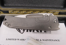 Medford Slim Midi Marauder - Tumbled S35VN Blade - Tumbled Titanium picture