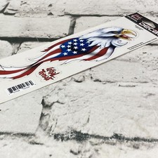 Lethal Threat Decal Sticker Patriotic Bald Eagle US Flag American Large 8” picture