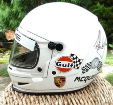 STEVE MCQUEEN LTD ED, SIGNATURE BELL ELIMINATOR GULF-PORSCHE LEMANS HELMET, XL picture
