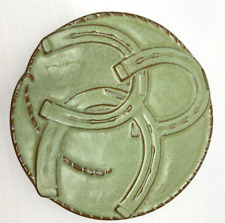 Frankoma Trivet Green Art Pottery Horseshoes Prairie Green 94TRH. 6.5 inch picture