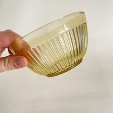 Vintage Yellow/Amber Ribbed Mixing Bowl picture