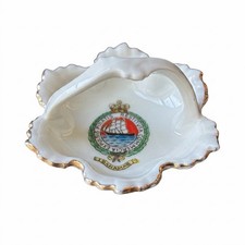 VTG Bahamas Crest Porcelain Mini Porcelain Trinket Dish, Marked: Czecho-Slovakia picture