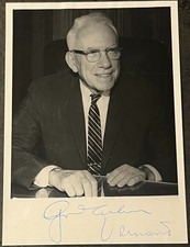 George D. Aiken Signed Vintage U.S. Senate Portrait Photograph Vermont Autograph picture