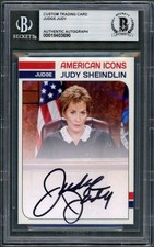 Judge Judy Sheindlin SIGNED American Icons Custom Card Auto Beckett BAS picture