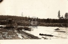 Bend OR Mill Bridge After A Washout RPPC Photo Postcard COPY picture