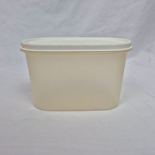 Tupperware Modular 4.75 Cup 1.1L Storage Container 1612-3 w/Lid White VINTAGE picture