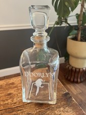 Doorly’s Vintage Clear Glass Made In Italy Barware Decanter Parrot Etching picture