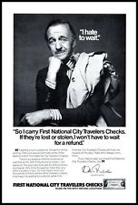1976 First National City Travelers Checks Vintage Print Ad Hate to Wait Wall Art picture