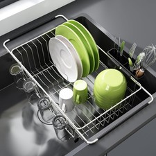 Jasiway Dish Drying Rack In Sink Expandable Stainless Steel Dish Drainers For picture