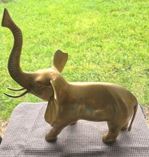 Vintage Collectible Brass Elephant Statue 14