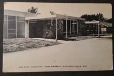 New Boy's Dormitory Camp Wawbeek Wisconsin Dells WI Postcard 1956 Postcard PC picture