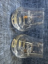 Set of 2 The Glenlivet Single Scotch Whisky Glasses Excellent Cond Etched 3.75 