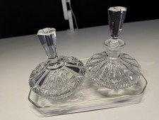 Vintage Italian Crystal Boudoir Vanity Toilet Set picture