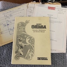 Original Cosmic Guerrilla  Universal  ARCADE VIDEO GAME  owners manual picture