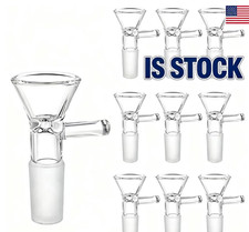 10 Pack - 14mm Male Glass Bowl for Water Pipe and Bong Replacement Heads,USA 🎁 picture
