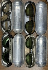  5 Pairs Of WWII Era Aviator Goggles w/ Cases. AO AN6530, Air ways, Willson, Etc picture