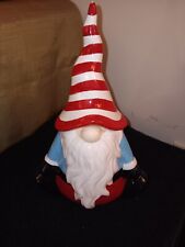 Whimsical Cupboard 10 Strawberry Street Christmas Gnome Cookie Jar 11 1/2