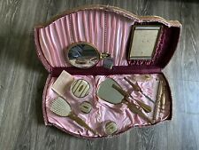VTG 11 Piece Rosalind Russell Vanity Set With Original Case And Extra Mirror picture