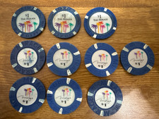 Lot of 10 Vintage $1 The Mirage Las Vegas Casino Chips Obsolete Closed 1989-1996 picture