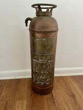 Antique Vintage Essanay Pyrene Copper & Brass Fire Extinguisher 24