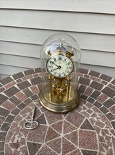Vintage 9” Kiening Obergfell Kundo Anniversary Torsion Clock W Key. For Parts. picture