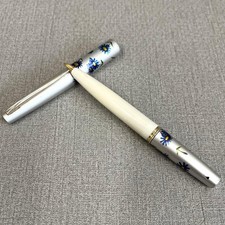 [H6] PILOT floral pattern fountain pen Japan picture