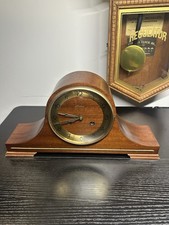 Vintage Linden 8 Day German Mantel Clock Mechanical Chime Works Tested c1968 picture