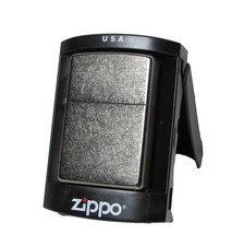 New 2006 ZIPPO Fine Horizontal Lines Original Steel Orange Seal & Plastic Case picture