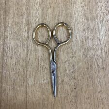 Vintage Gold Tone Sewing Scissors picture