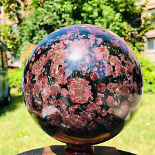 15.59LB Natural Fireworks Red Garnet Quartz Energy Sphere Crystal Ball Healing picture