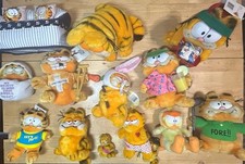 Vintage 1980s Garfield Plush Lot Of 14 Dakin PAWS mixed Sizes Some Original Tags picture