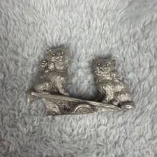 Spoontiques Pewter Kitties Kitty Kitten Cat Seesaw Teeter Totter Toy Figurine 2” picture