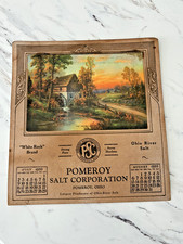 Vintage 1933 Advertising Summer Wall Calendar Pomeroy Ohio Salt Corporation OH picture