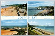 Vintage Colwyn Bay Multi-View Postcard Featuring Pier & Promenade C315 picture