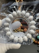 17×13mm Superb Star & Moon Bodhi Original White Bracelet 大尺寸原生态白星月菩提算盘珠手串 picture