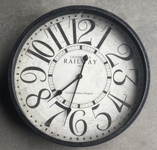 Caledonian Railway 1879 Central Station Glasgow Large Train Metal Wall Clock picture
