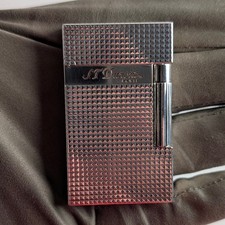 Elegant ST Dupont Line 2 Diamond Head Palladium Lighter 016184 New Display Model picture