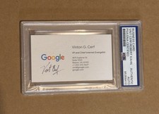 Vint Cerf PSA/DNA Autograph Signed Google Cloud Business Card Internet Creator picture