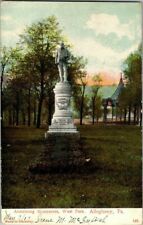 1907. ALLEGHENY, PA ARMSTRONG MONUMENT IN WEST PARK. POSTCARD DB35 picture