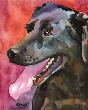 Labrador Retriever Art Print from Painting | Black Lab Gifts, Wall Art, 8x10 picture