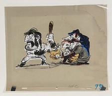 Casey At The Bat   Pastel Animation Cel    Rare picture