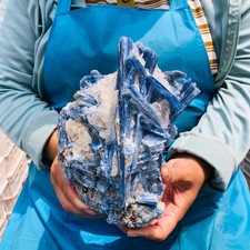 5.3LB Rare Natural beautiful Blue KYANITE with Quartz Crystal Specimen Rough picture