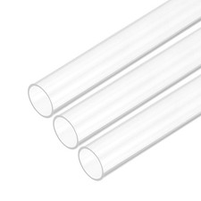 uxcell Clear Acrylic Pipe, Size 13mm x 15mm x 356mm, 3 Items picture