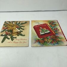 2- VTG 1955 , 1957 Choir boys Song cards (Merry Christmas & A Happy New Year picture