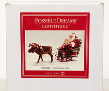 Dept 56 Possible Dreams ChristMoosetime Santa Moose Sleigh 6003856 New Open Box picture