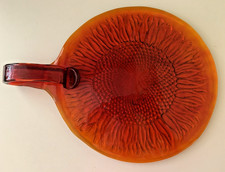 Vintage Amberina Art Glass Orange Red 10.5