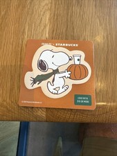 New Starbucks x Peanuts Snoopy Pumpkin $0 Balance gift card Unused  picture