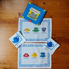 Vintage Zucchi Placemats Napkins Set of 2 Cotton Wall Art Tea Pop Art Funny NEW picture