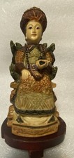 Vintage Chinese Resin Figurines Empress On Throne 9